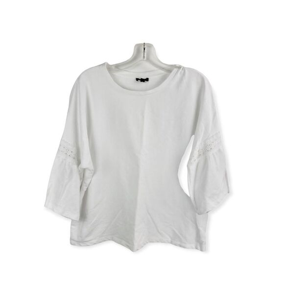 Hannah White Bell Sleeve Top 5/$25 - Picture 1 of 4